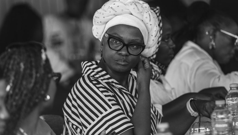 South African woman in monochrome